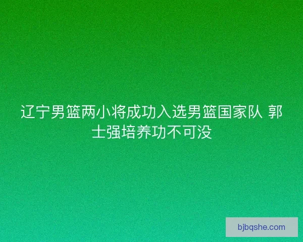 辽宁男篮两小将成功入选男篮国家队 郭士强培养功不可没 辽宁男篮两小将成功入选男篮国家队 郭士强培养功不可没